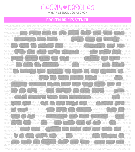 Broken Bricks Stencil