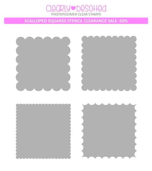 Scalloped Squares Stencil