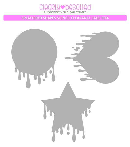 Splattered Shapes Stencil
