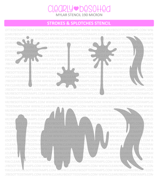 Strokes & Splotches Stencil