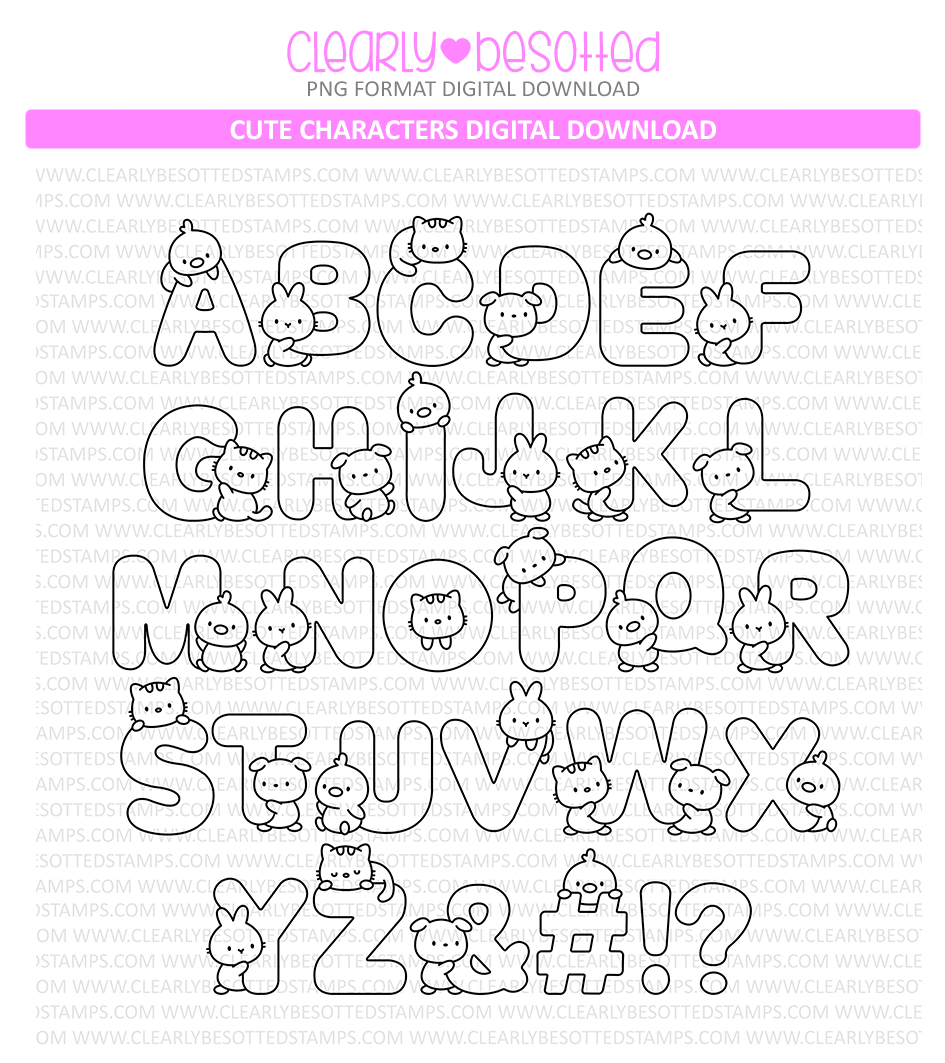 Cute Characters **Digital Download**