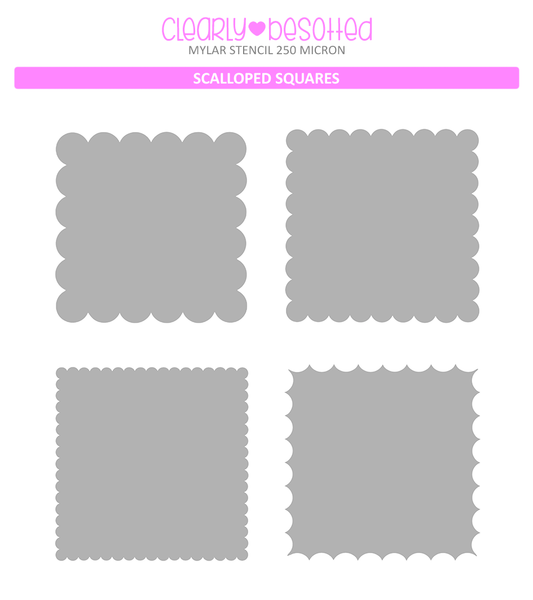 Scalloped Squares Stencil