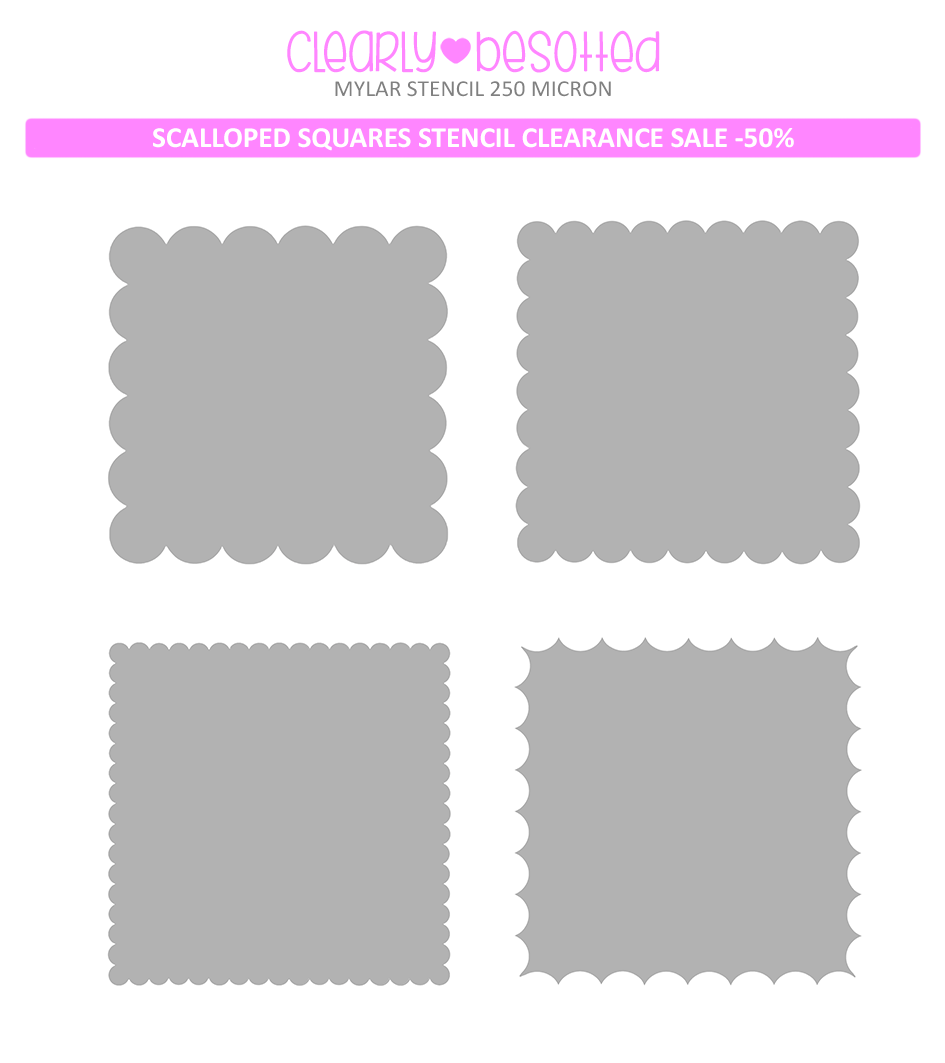 Scalloped Squares Stencil