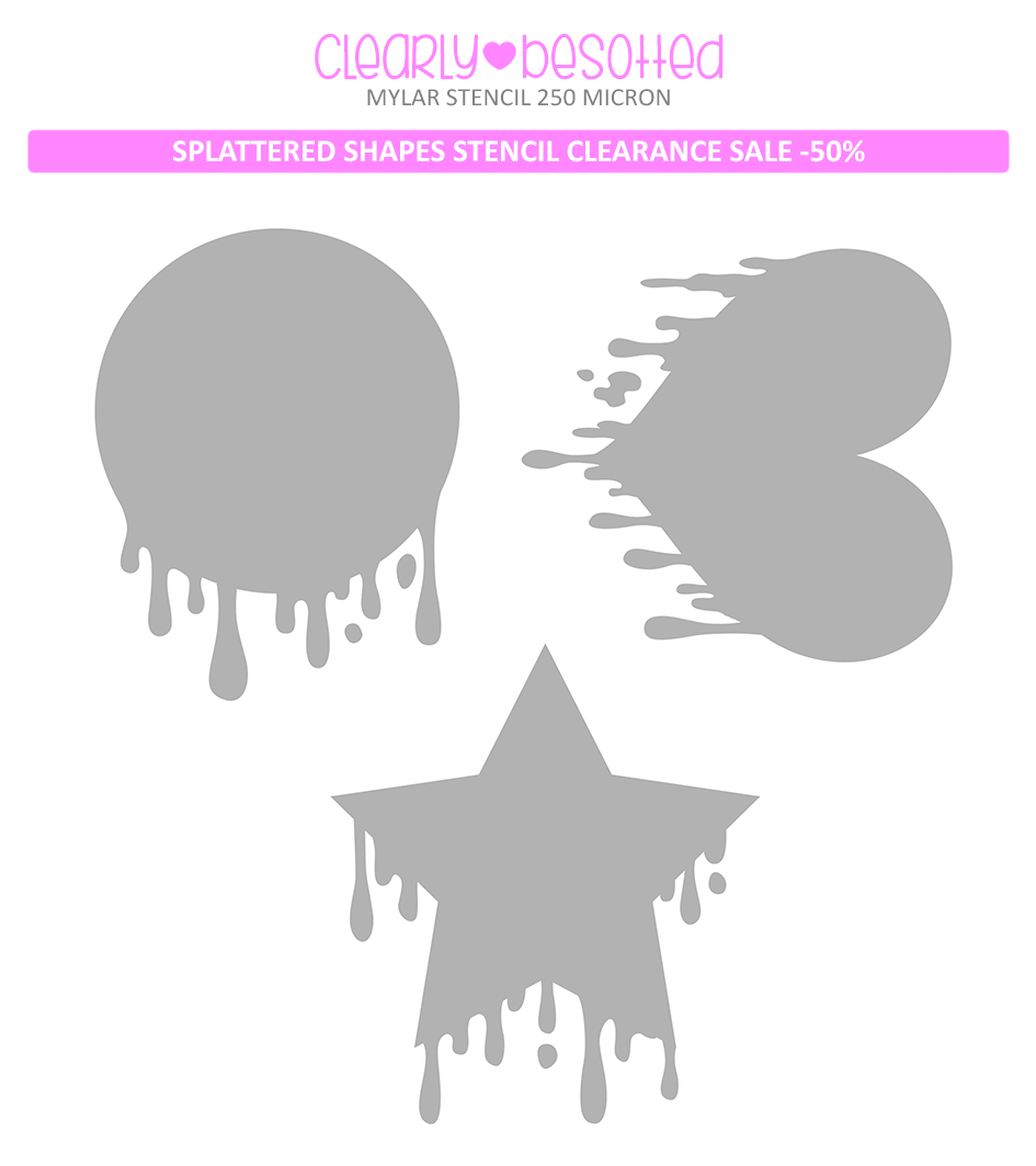 Splattered Shapes Stencil