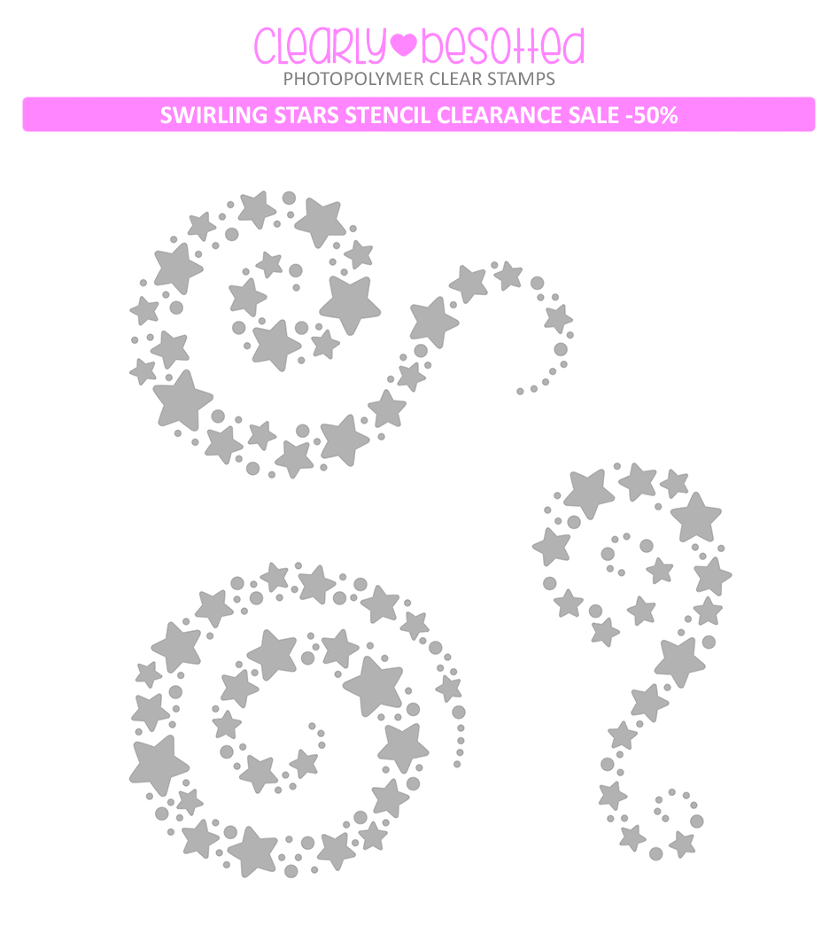 Swirling Stars Stencil