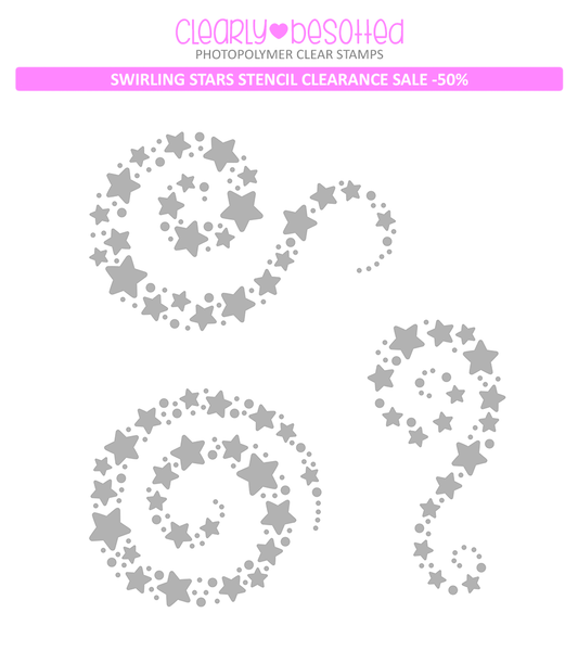 Swirling Stars Stencil